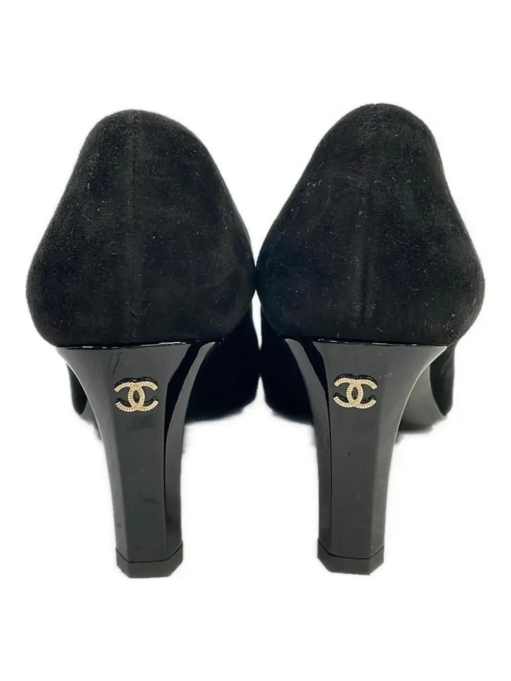 Chanel Black Suede Patent Leather #300510C50B